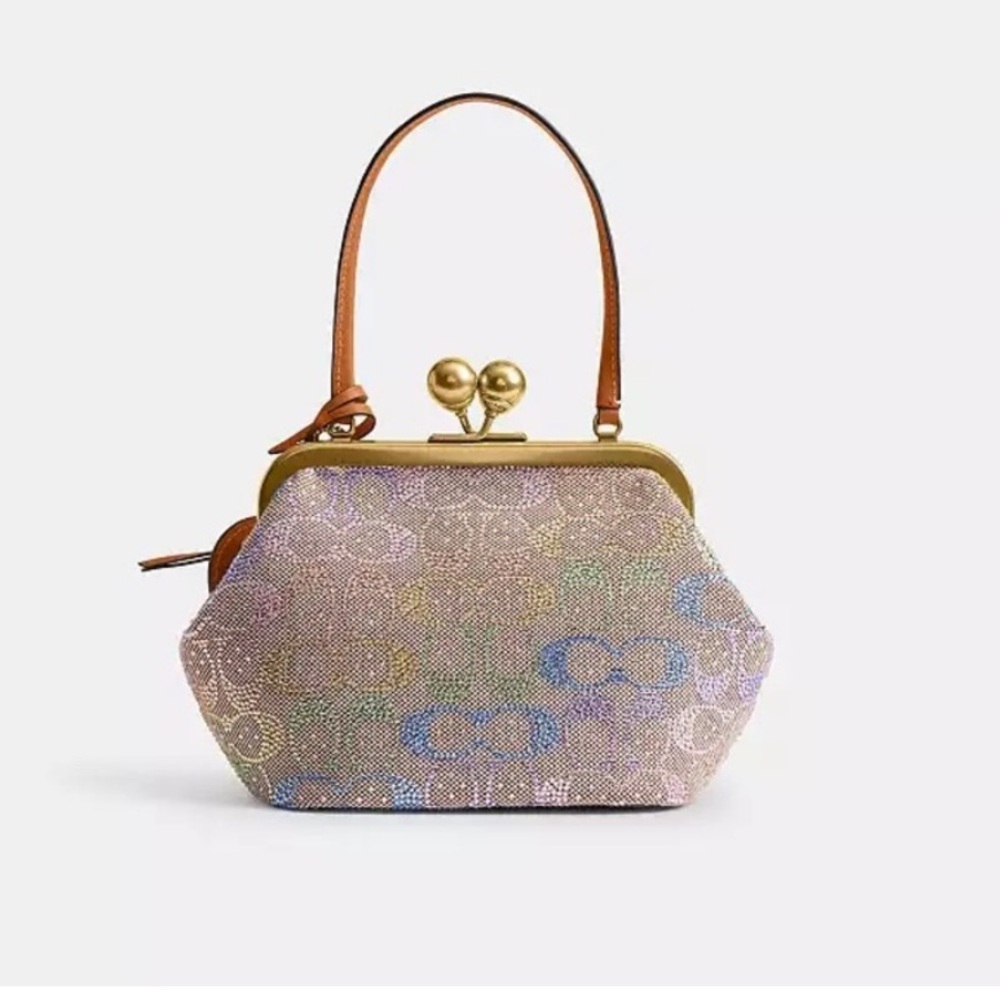 NWT Coach Kisslock 16 Crystal Jacquard - Picture 5 of 12